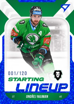 Ondrej Najman Mlada Boleslav Tipsport ELH 2022/23 SportZoo 2. serie Starting LINEUP 1st PERIOD /120 #SL-23